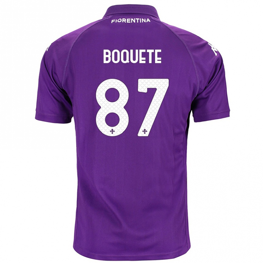 Enfant Football Maillot Verónica Boquete #87 Violet Tenues Domicile 2024/25