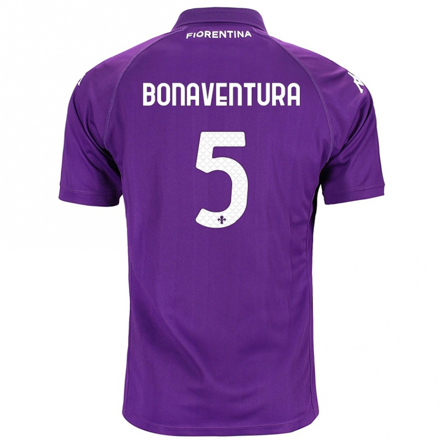 Enfant Football Maillot Giacomo Bonaventura #5 Violet Tenues Domicile 2024/25