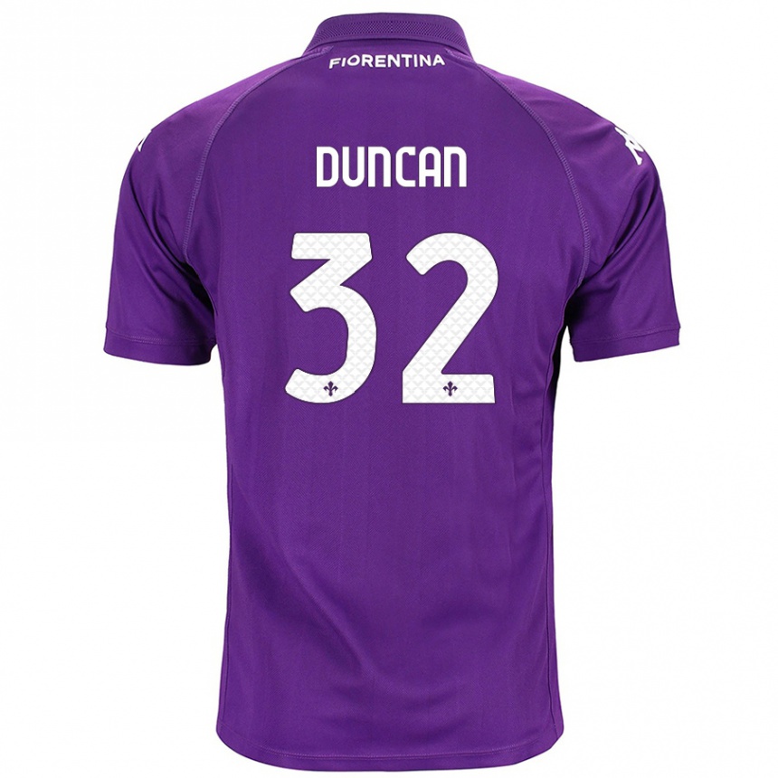 Enfant Football Maillot Alfred Duncan #32 Violet Tenues Domicile 2024/25