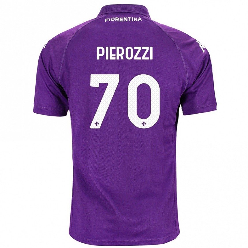 Enfant Football Maillot Niccolò Pierozzi #70 Violet Tenues Domicile 2024/25