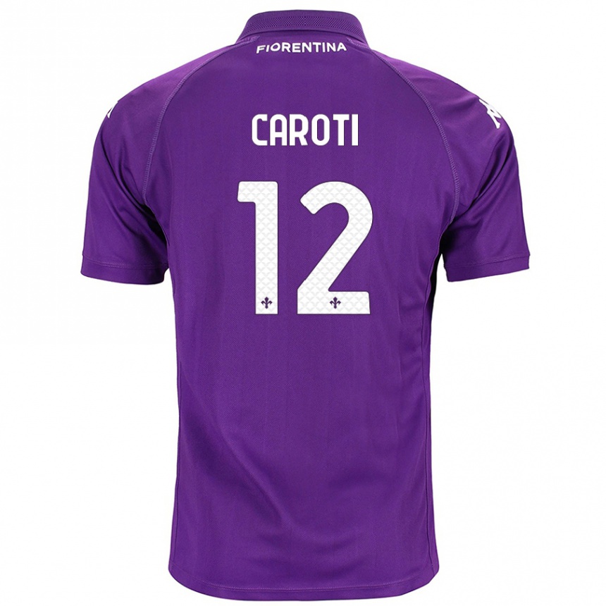 Enfant Football Maillot Filippo Caroti #12 Violet Tenues Domicile 2024/25