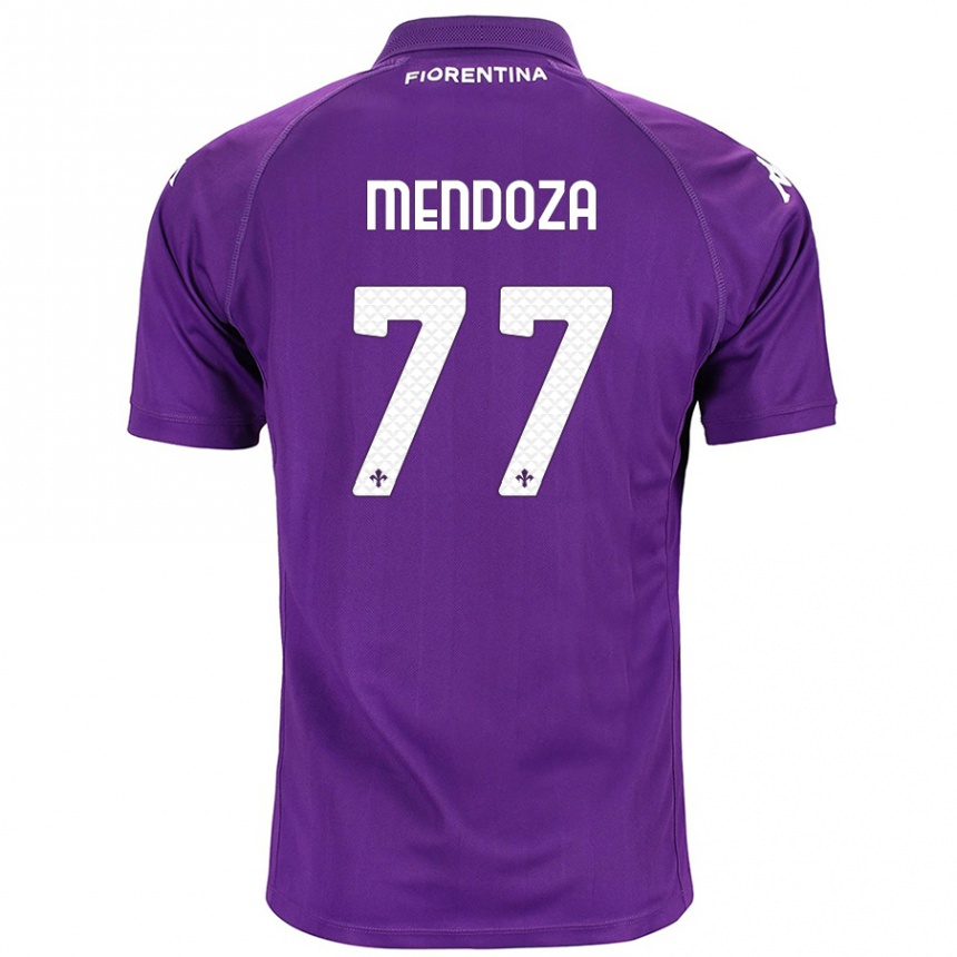 Enfant Football Maillot William Mendoza #77 Violet Tenues Domicile 2024/25