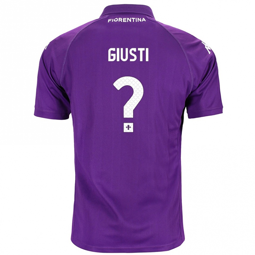 Enfant Football Maillot Edoardo Giusti #0 Violet Tenues Domicile 2024/25