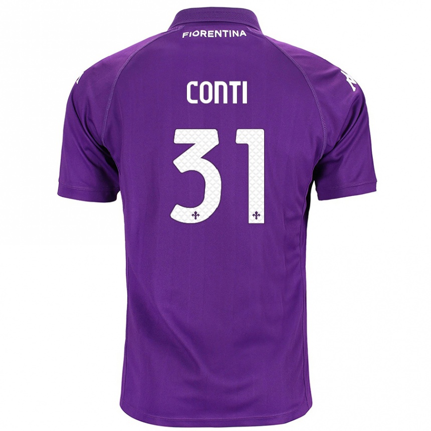 Enfant Football Maillot Gabriele Conti #31 Violet Tenues Domicile 2024/25