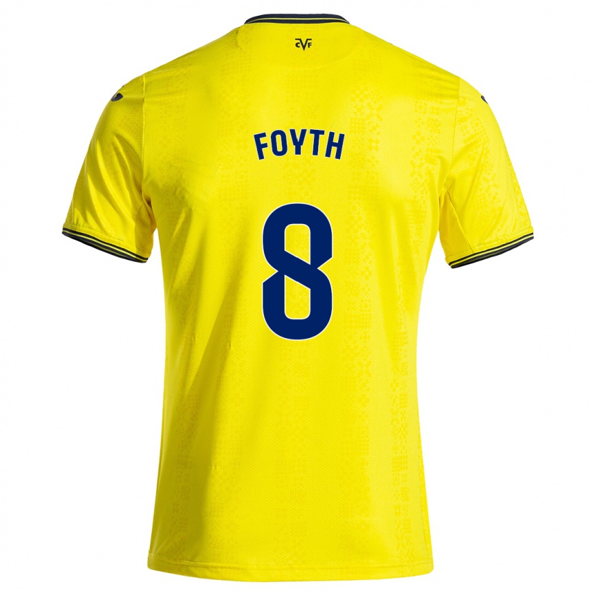 Enfant Football Maillot Juan Foyth #8 Jaune Noir Tenues Domicile 2024/25