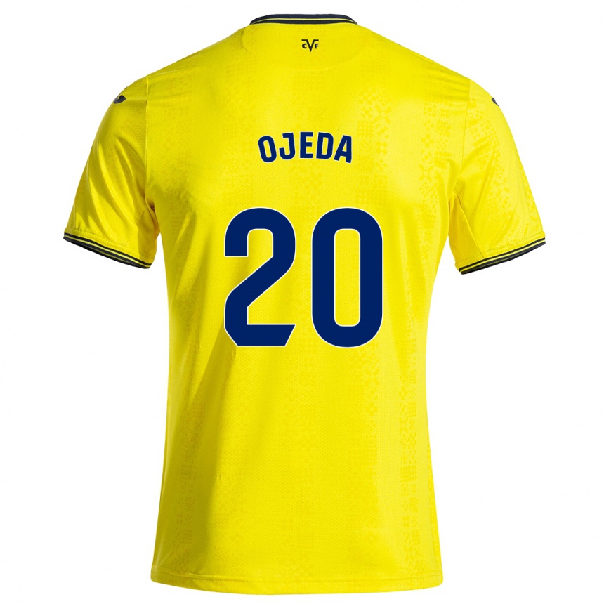 Enfant Football Maillot Thiago Ojeda #20 Jaune Noir Tenues Domicile 2024/25