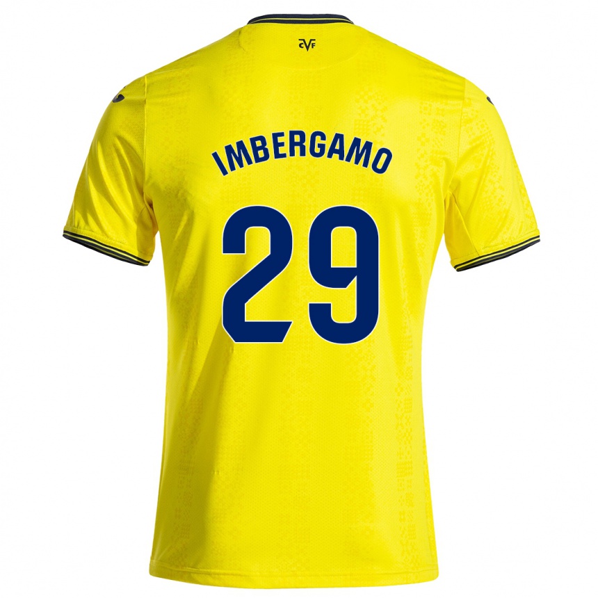 Enfant Football Maillot Mar Imbergamo #29 Jaune Noir Tenues Domicile 2024/25