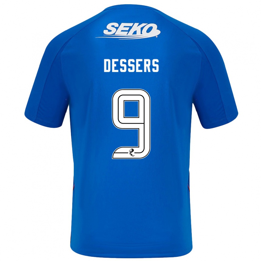 Enfant Football Maillot Cyriel Dessers #9 Bleu Foncé Tenues Domicile 2024/25