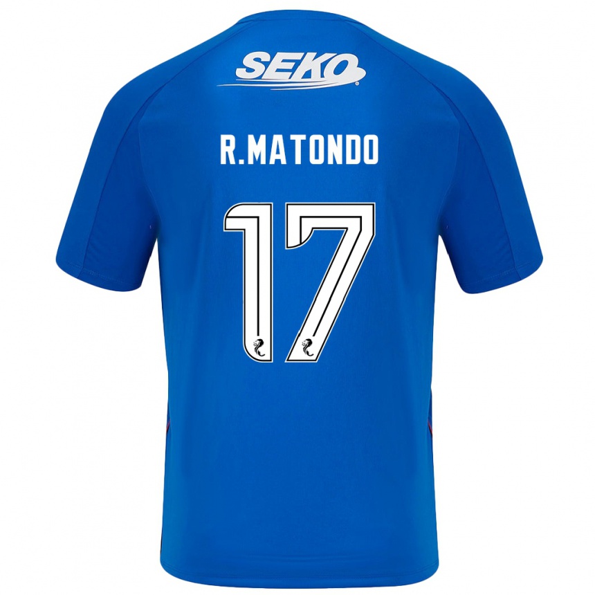 Enfant Football Maillot Rabbi Matondo #17 Bleu Foncé Tenues Domicile 2024/25