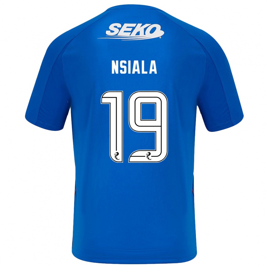 Enfant Football Maillot Clinton Nsiala #19 Bleu Foncé Tenues Domicile 2024/25