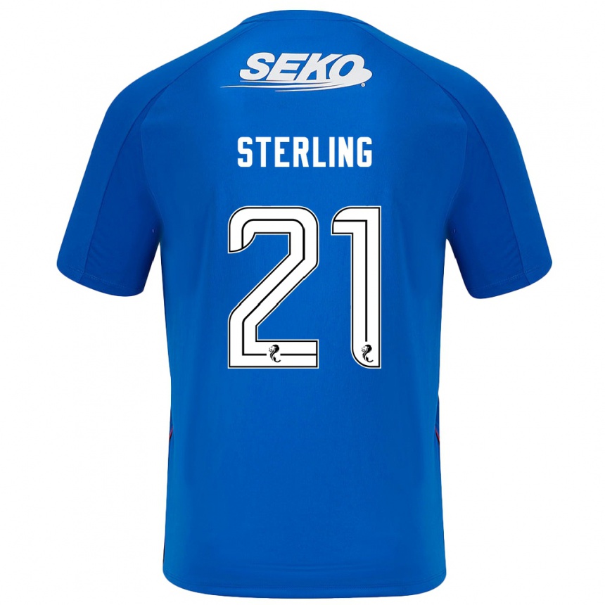 Enfant Football Maillot Dujon Sterling #21 Bleu Foncé Tenues Domicile 2024/25