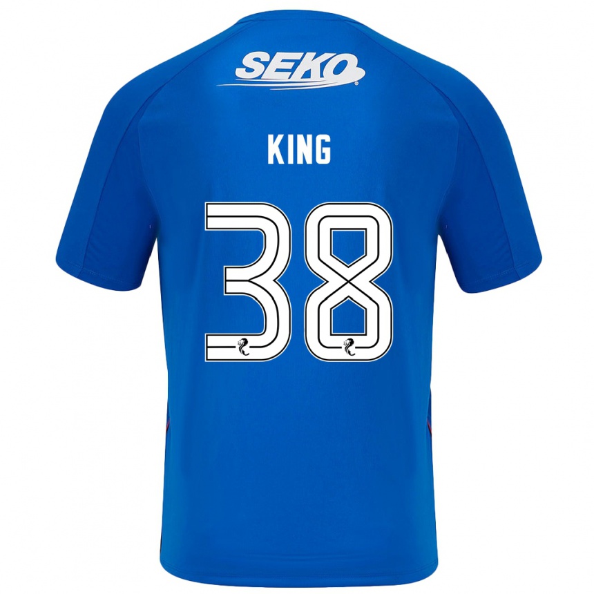 Enfant Football Maillot Leon King #38 Bleu Foncé Tenues Domicile 2024/25