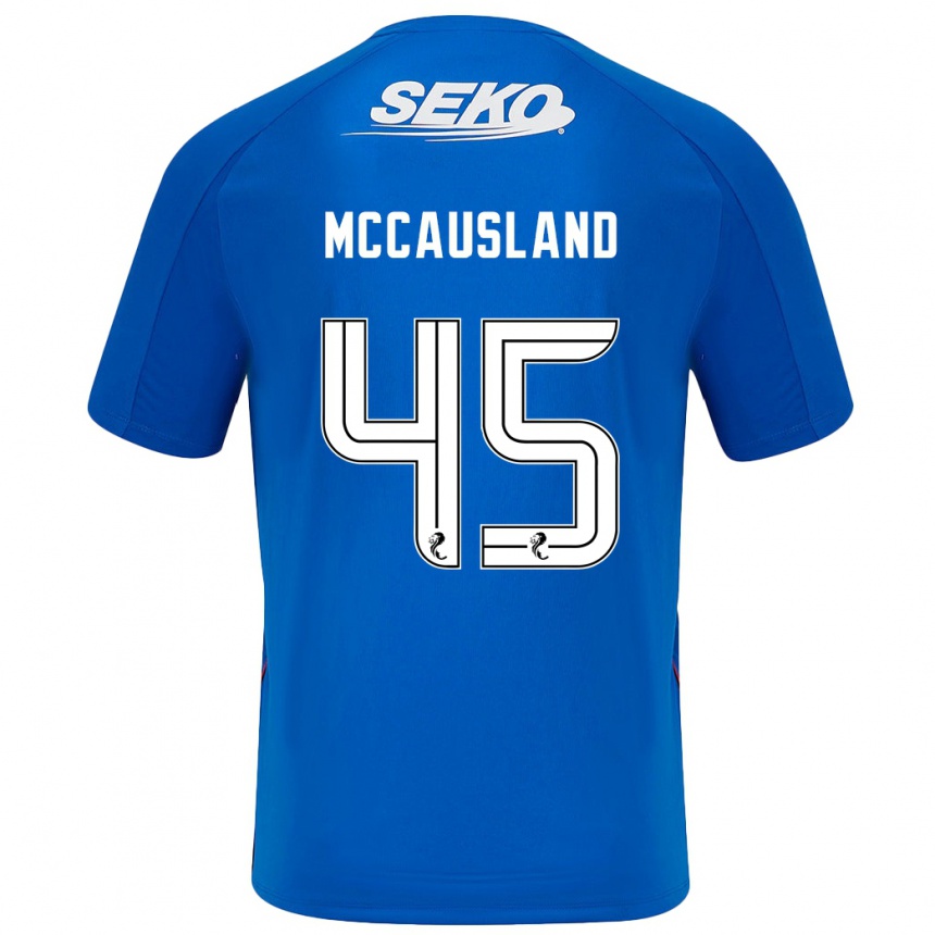 Enfant Football Maillot Ross Mccausland #45 Bleu Foncé Tenues Domicile 2024/25