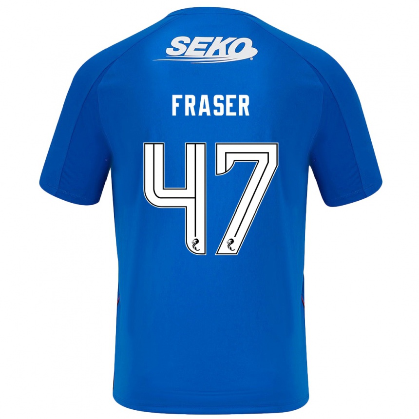 Enfant Football Maillot Robbie Fraser #47 Bleu Foncé Tenues Domicile 2024/25