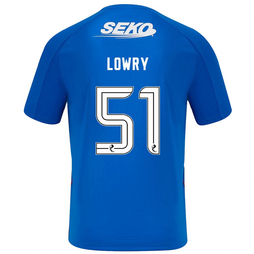 Enfant Football Maillot Alex Lowry #51 Bleu Foncé Tenues Domicile 2024/25