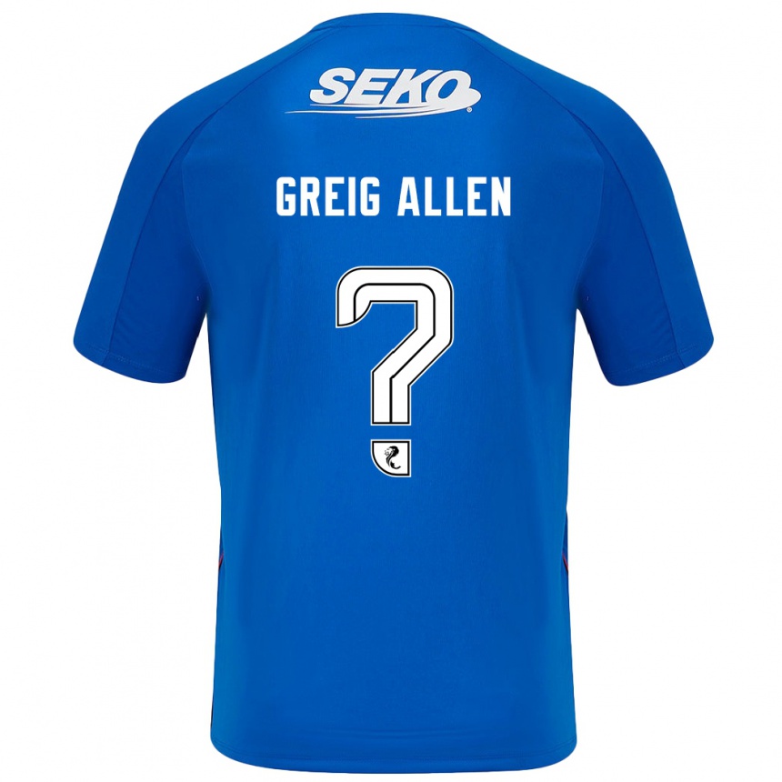 Enfant Football Maillot Greig Allen #0 Bleu Foncé Tenues Domicile 2024/25