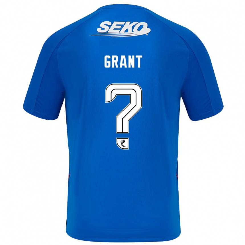 Enfant Football Maillot Leyton Grant #0 Bleu Foncé Tenues Domicile 2024/25