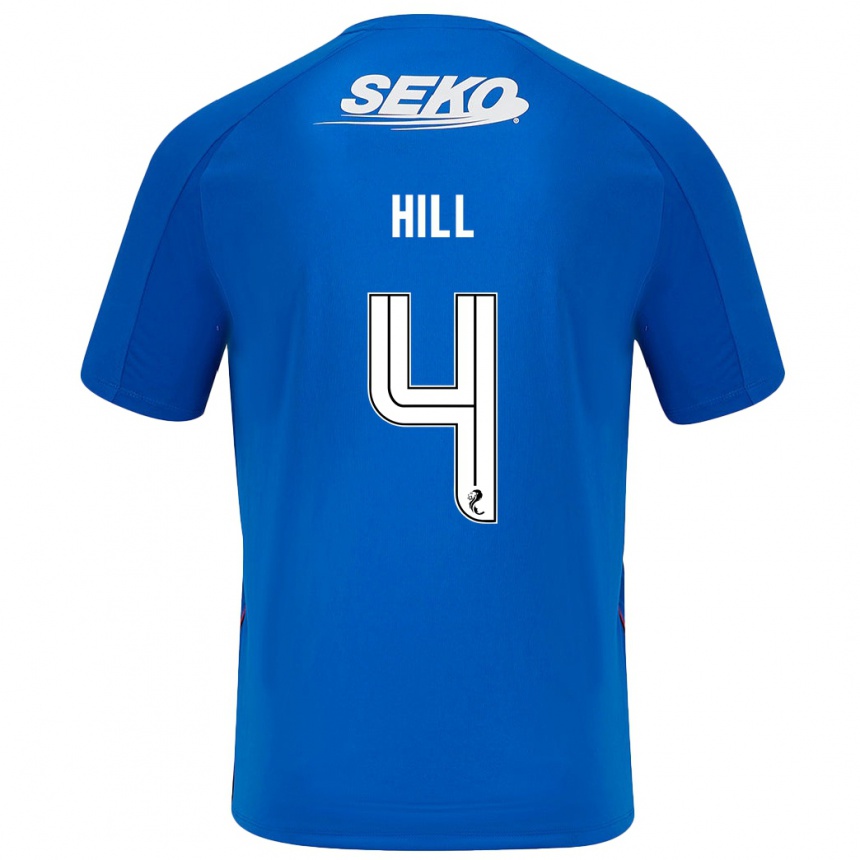 Enfant Football Maillot Kathryn Hill #4 Bleu Foncé Tenues Domicile 2024/25