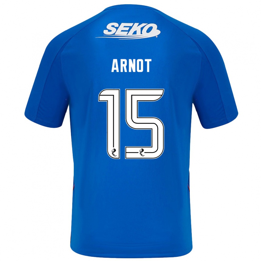 Enfant Football Maillot Elizabeth Arnot #15 Bleu Foncé Tenues Domicile 2024/25