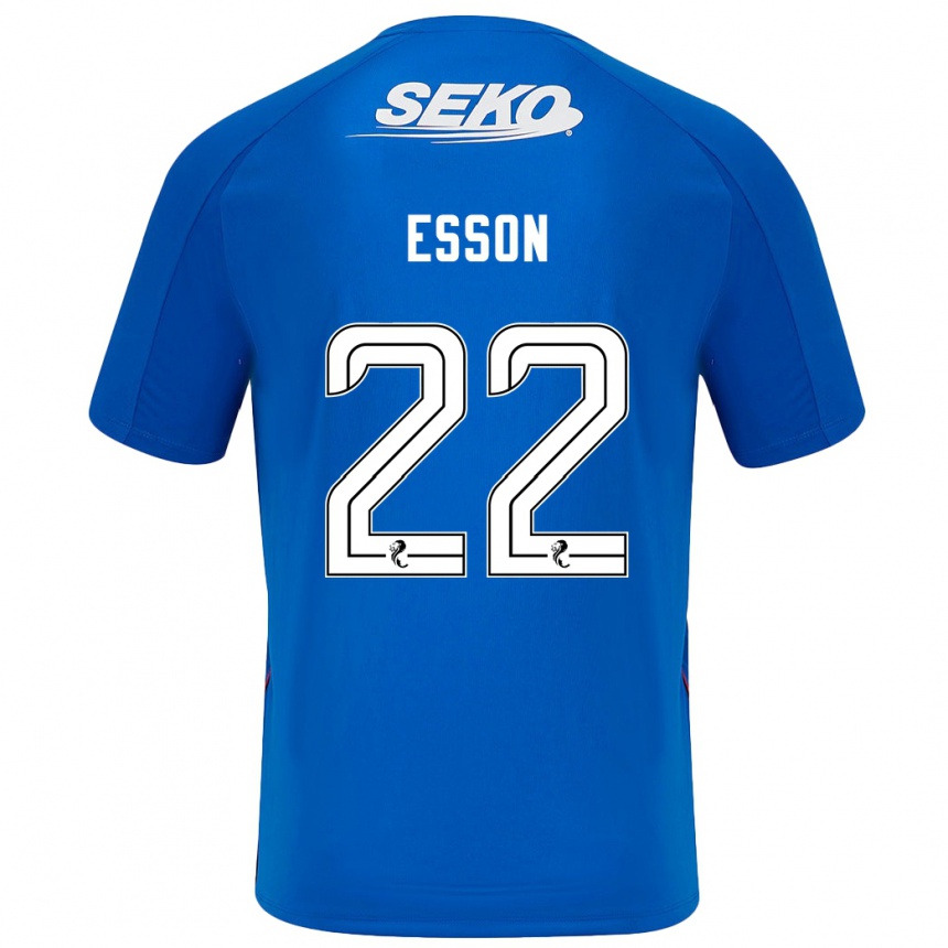 Enfant Football Maillot Victoria Esson #22 Bleu Foncé Tenues Domicile 2024/25