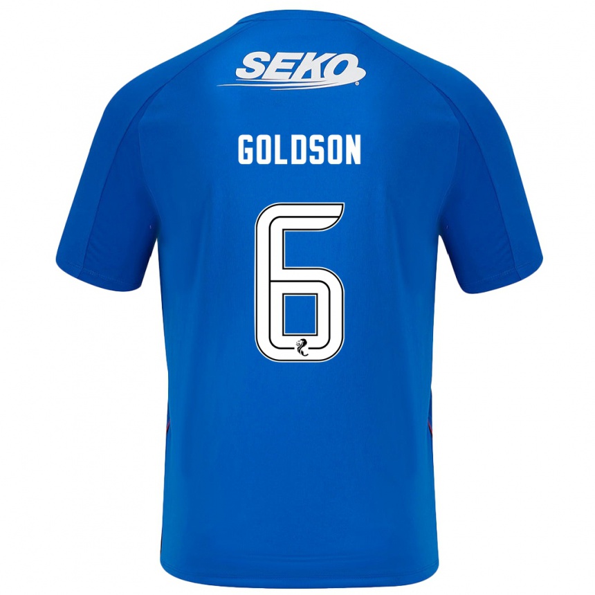 Enfant Football Maillot Connor Goldson #6 Bleu Foncé Tenues Domicile 2024/25