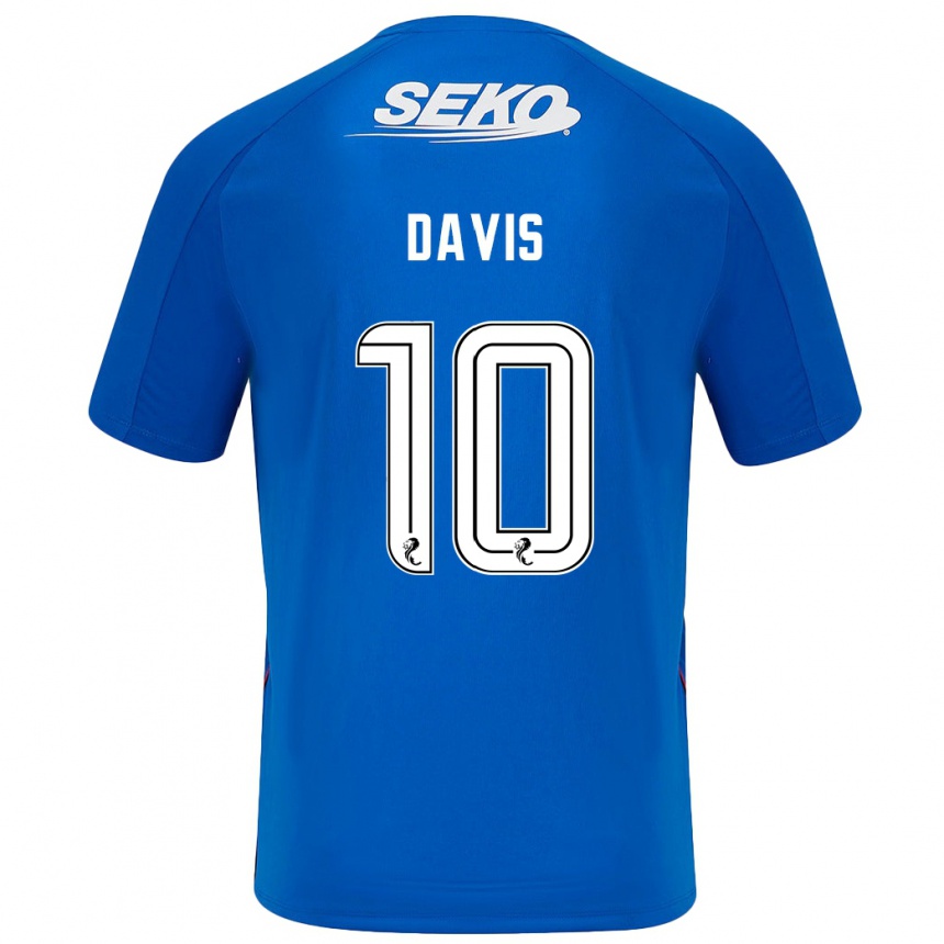 Enfant Football Maillot Steven Davis #10 Bleu Foncé Tenues Domicile 2024/25