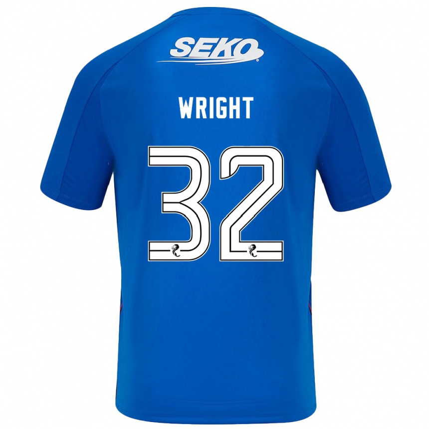 Enfant Football Maillot Kieran Wright #32 Bleu Foncé Tenues Domicile 2024/25