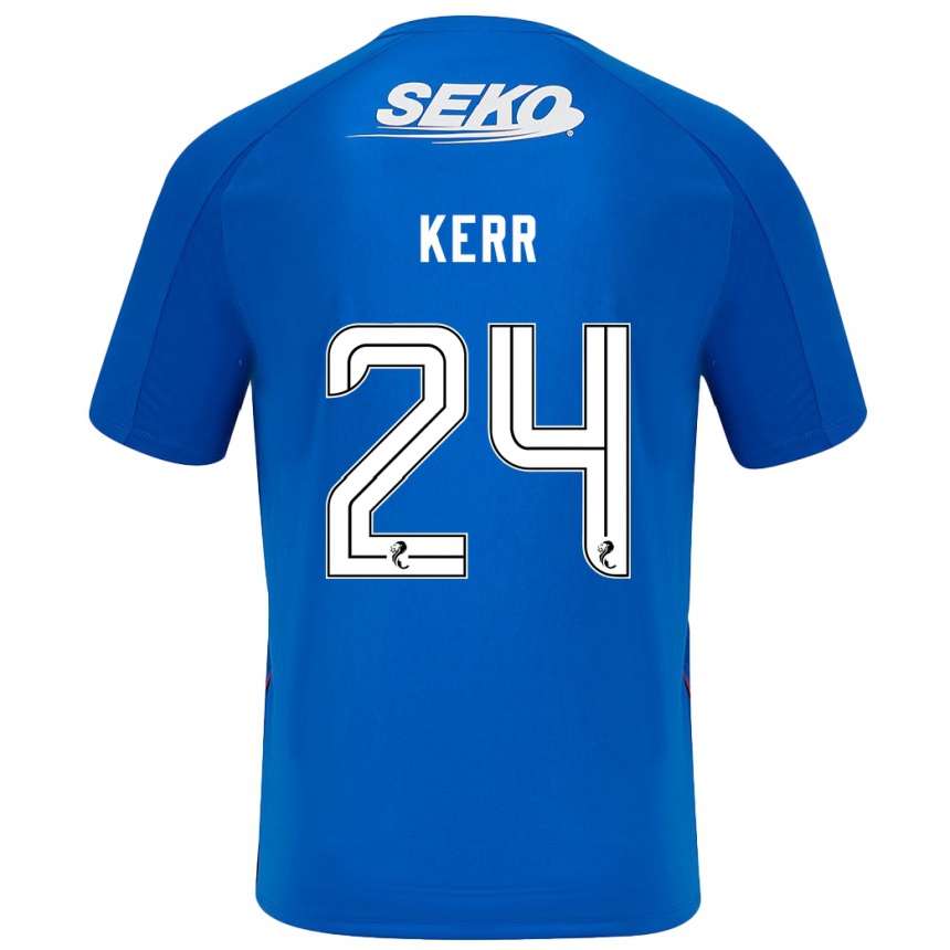 Enfant Football Maillot Samantha Mary Kerr #24 Bleu Foncé Tenues Domicile 2024/25