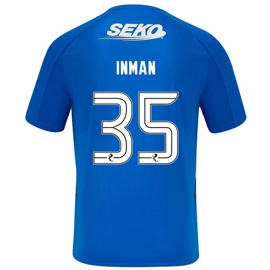 Enfant Football Maillot Lucy Inman #35 Bleu Foncé Tenues Domicile 2024/25