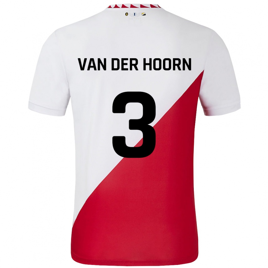 Enfant Football Maillot Mike Van Der Hoorn #3 Blanc Rouge Tenues Domicile 2024/25