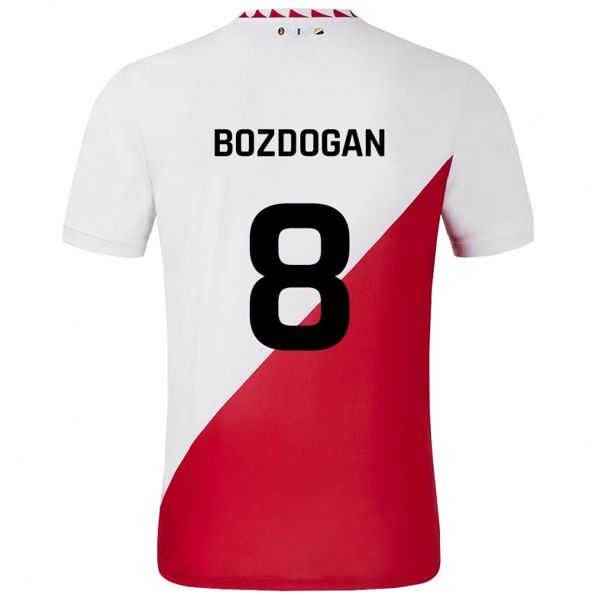 Enfant Football Maillot Can Bozdogan #8 Blanc Rouge Tenues Domicile 2024/25