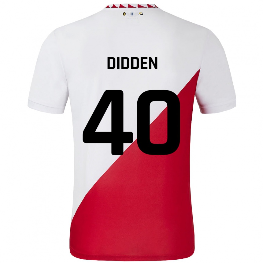 Enfant Football Maillot Matisse Didden #40 Blanc Rouge Tenues Domicile 2024/25