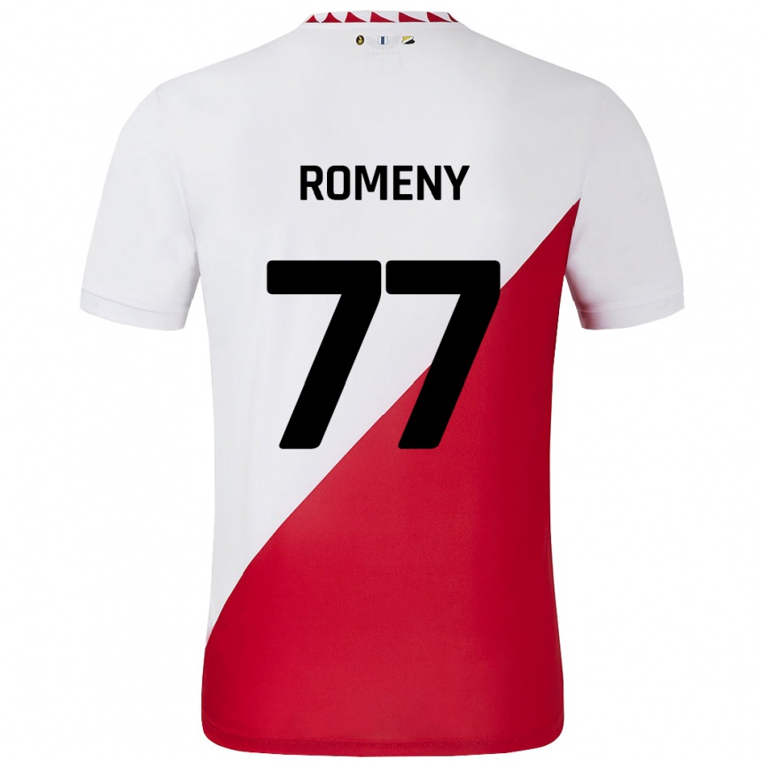 Enfant Football Maillot Ole Romeny #77 Blanc Rouge Tenues Domicile 2024/25