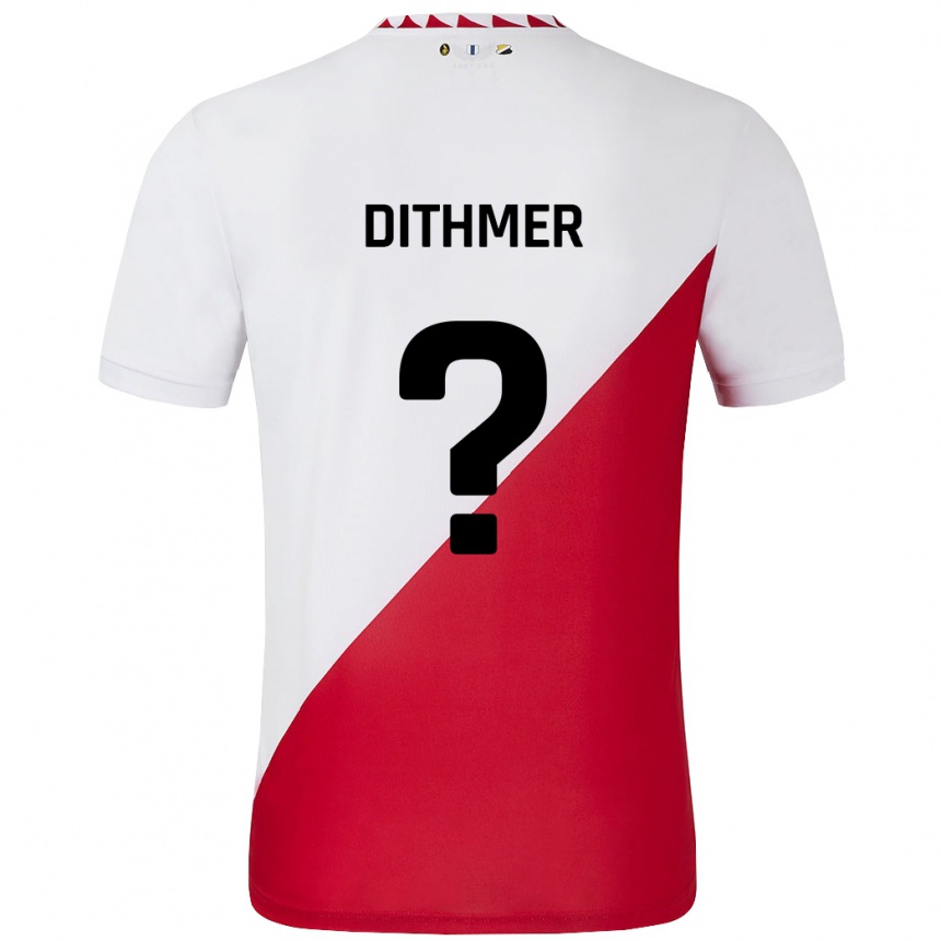 Enfant Football Maillot Andreas Dithmer #0 Blanc Rouge Tenues Domicile 2024/25