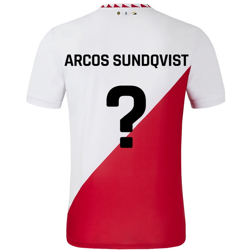 Enfant Football Maillot Gustav Arcos Sundqvist #0 Blanc Rouge Tenues Domicile 2024/25