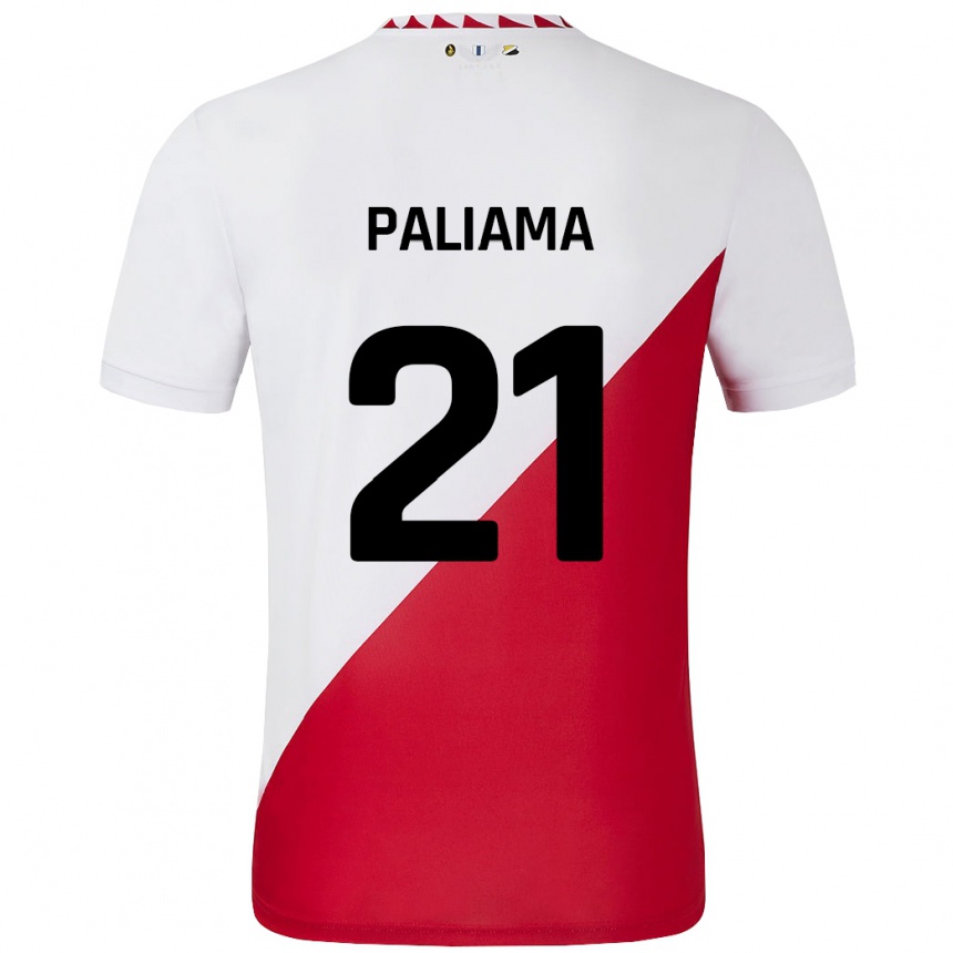 Enfant Football Maillot Joni Paliama #21 Blanc Rouge Tenues Domicile 2024/25