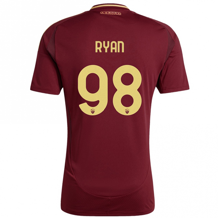 Enfant Football Maillot Mathew Ryan #98 Rouge Brun Or Tenues Domicile 2024/25