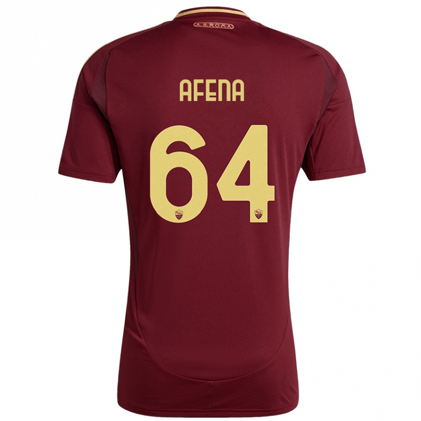 Enfant Football Maillot Felix Afena-Gyan #64 Rouge Brun Or Tenues Domicile 2024/25