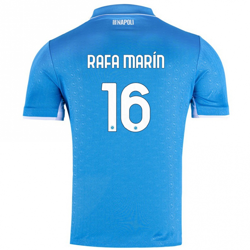 Enfant Football Maillot Rafa Marín #16 Bleu Ciel Tenues Domicile 2024/25