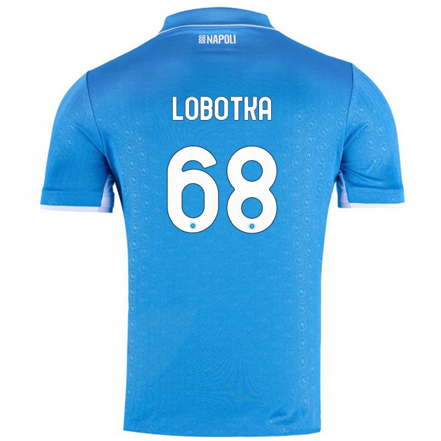 Enfant Football Maillot Stanislav Lobotka #68 Bleu Ciel Tenues Domicile 2024/25