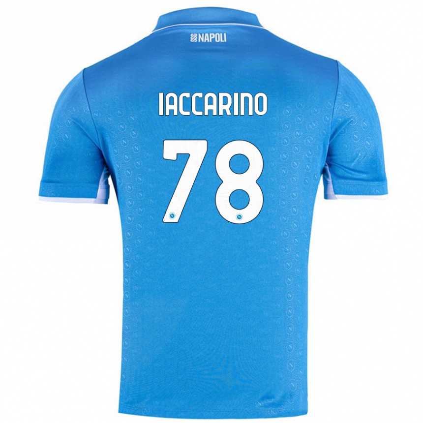 Enfant Football Maillot Gennaro Iaccarino #78 Bleu Ciel Tenues Domicile 2024/25