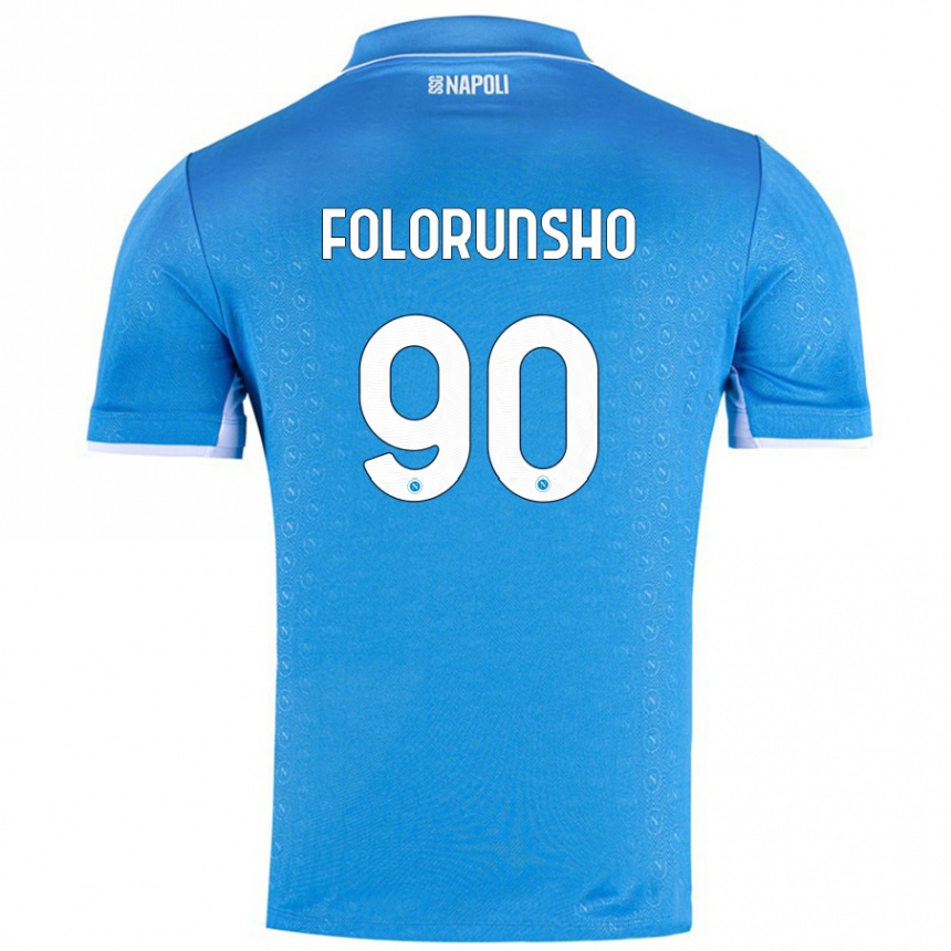 Enfant Football Maillot Michael Folorunsho #90 Bleu Ciel Tenues Domicile 2024/25