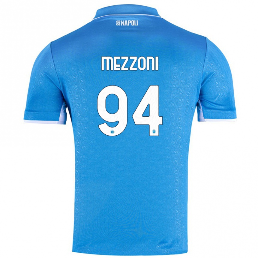 Enfant Football Maillot Francesco Mezzoni #94 Bleu Ciel Tenues Domicile 2024/25