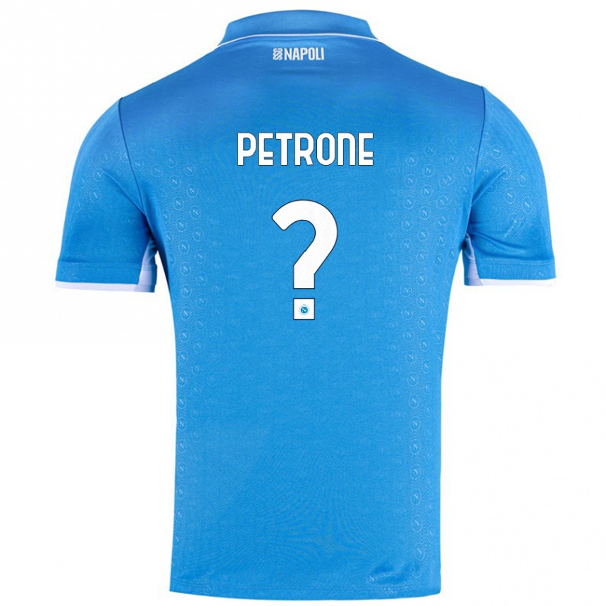 Enfant Football Maillot Andrea Petrone #0 Bleu Ciel Tenues Domicile 2024/25