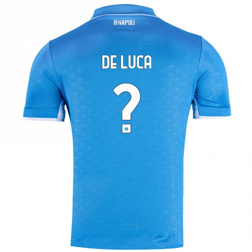 Enfant Football Maillot Alfonso De Luca #0 Bleu Ciel Tenues Domicile 2024/25