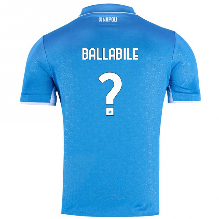 Enfant Football Maillot Ernesto Ballabile #0 Bleu Ciel Tenues Domicile 2024/25