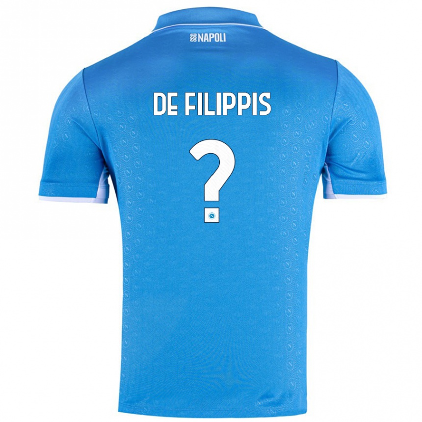 Enfant Football Maillot Antonio De Filippis #0 Bleu Ciel Tenues Domicile 2024/25