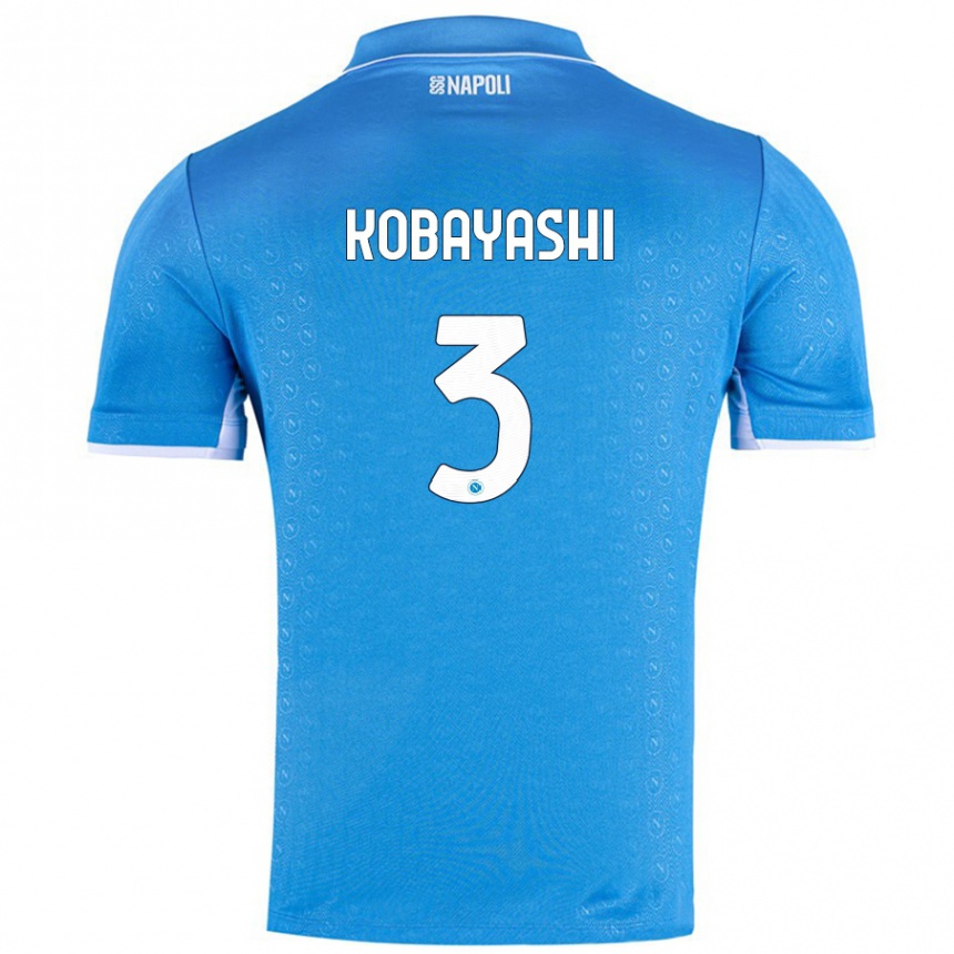 Enfant Football Maillot Miharu Kobayashi #3 Bleu Ciel Tenues Domicile 2024/25