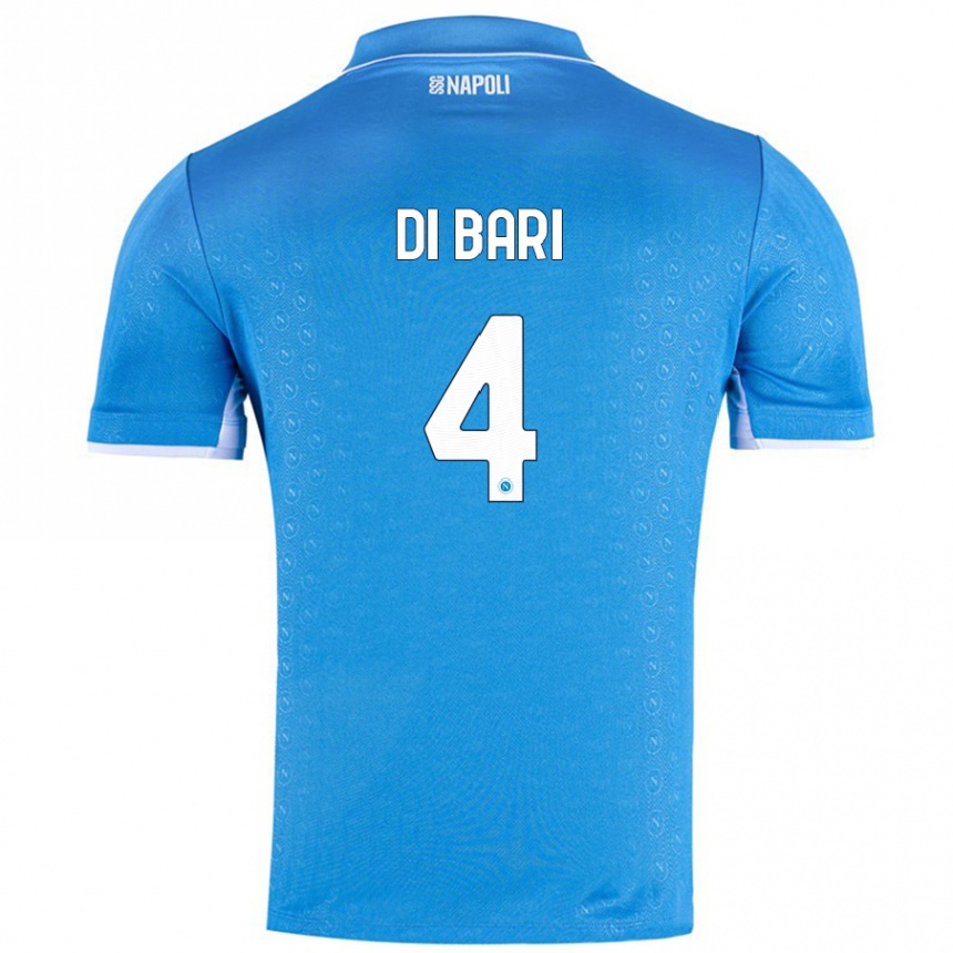 Enfant Football Maillot Martina Di Bari #4 Bleu Ciel Tenues Domicile 2024/25