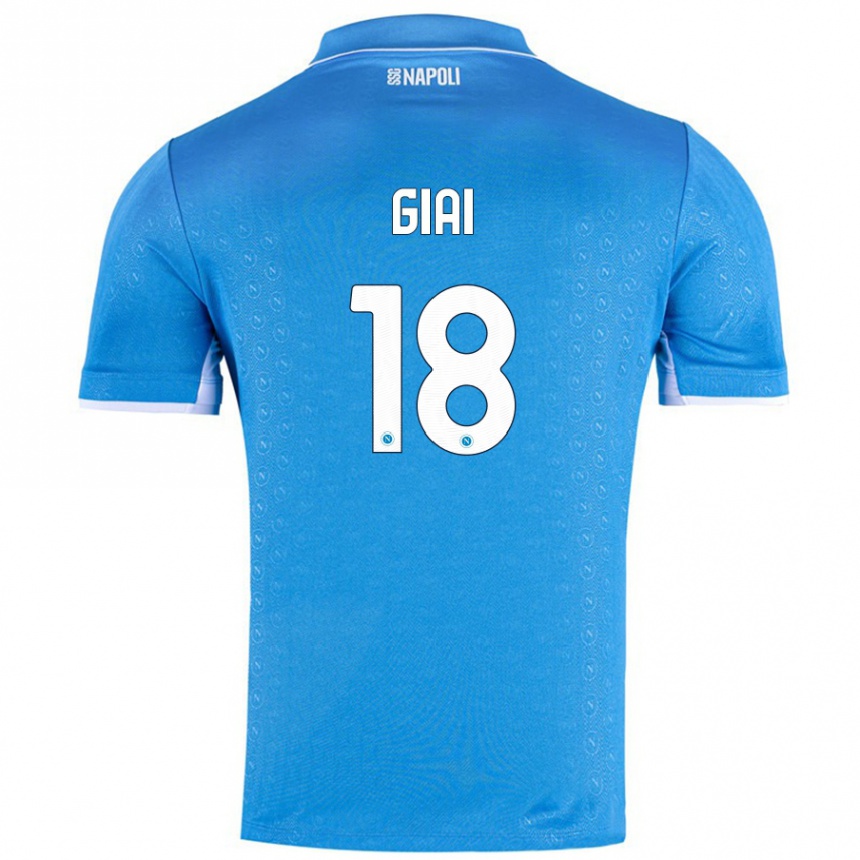 Enfant Football Maillot Alice Giai #18 Bleu Ciel Tenues Domicile 2024/25